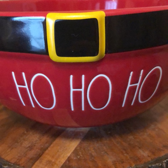 NEW 2022. Rae Dunn Christmas Red  Ho Ho Ho Ceramic Mixing Bowl - Picture 2 of 4